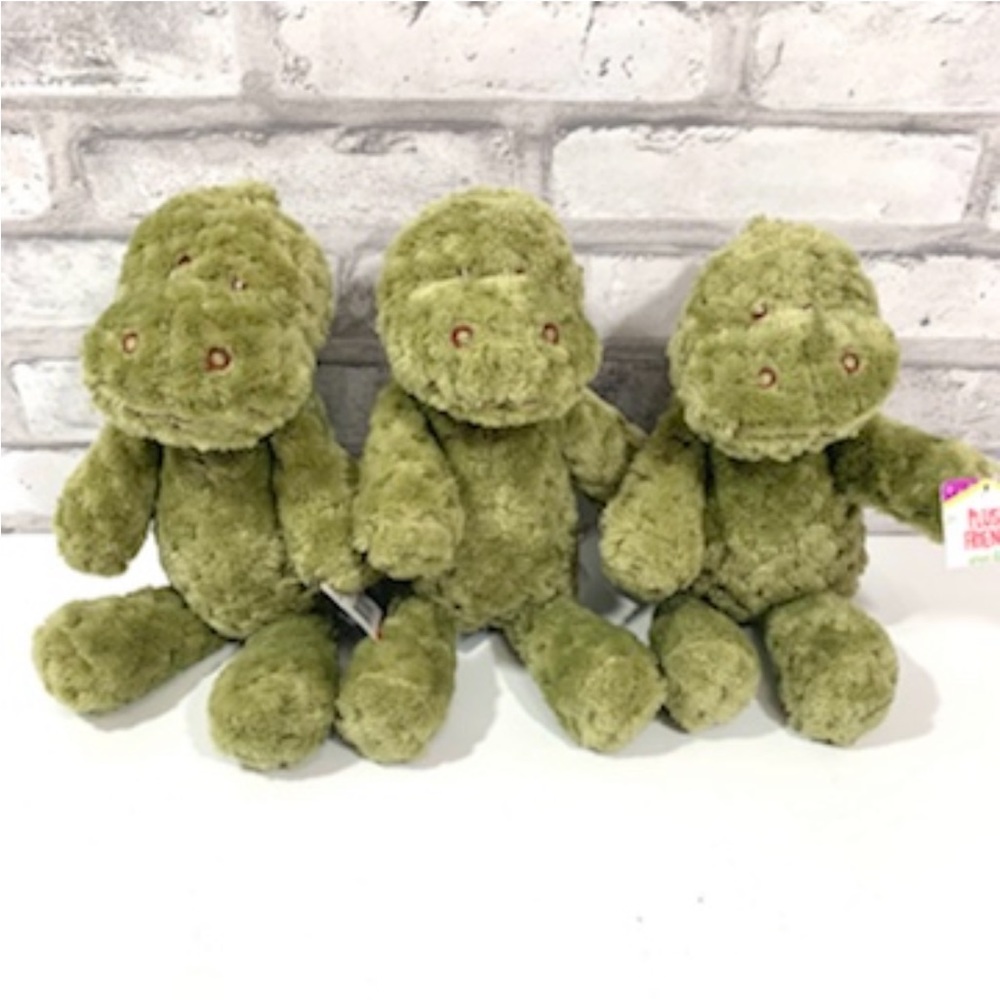 Pack of 3 - Plush Friends Green Dinosaurs Plush / Stuffed Animals - NWT